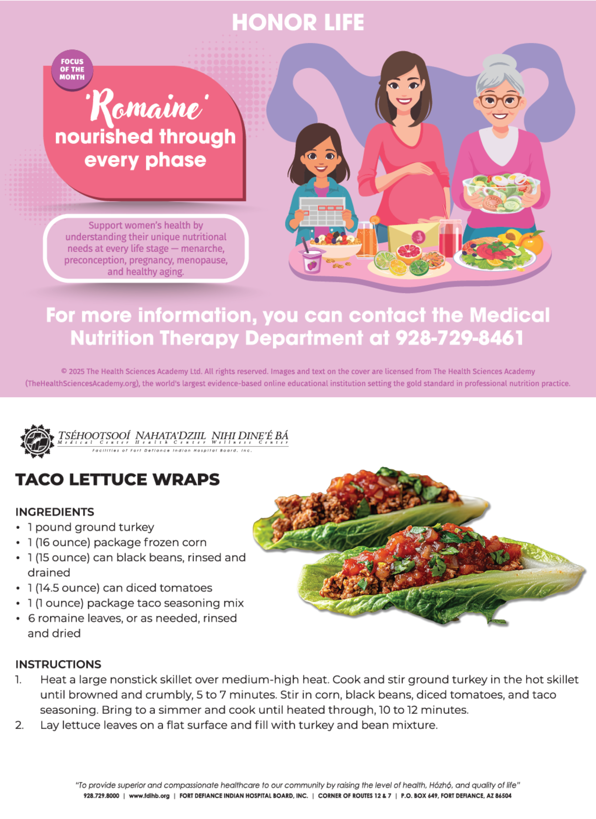 Healthy Lifestyle Habits & Nutrition Highlights: Taco Lettuce Wraps