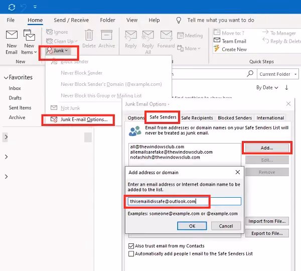 Add-Email-to-Safe-Senders-List-Outlook