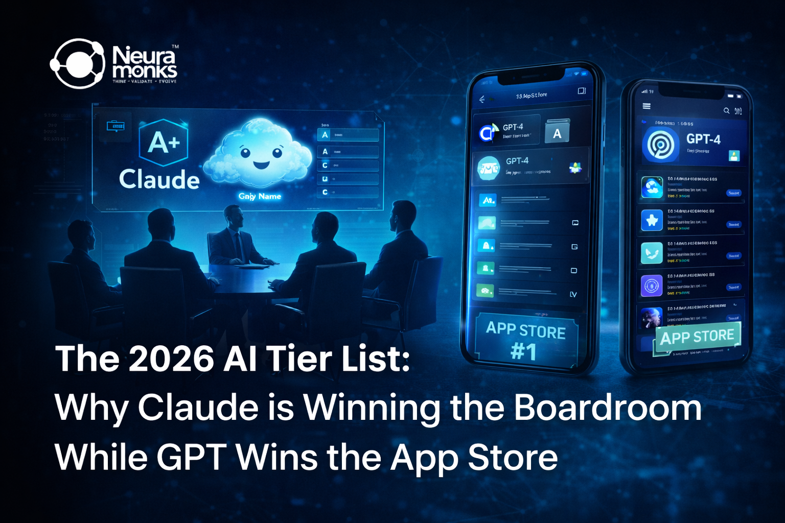 The 2026 AI Tier List: Why Claude is Winning the Boardroom While GPT Wins the App Store