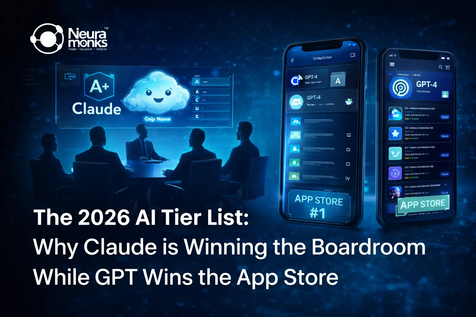 The 2026 AI Tier List: Why Claude is Winning the Boardroom While GPT Wins the App Store