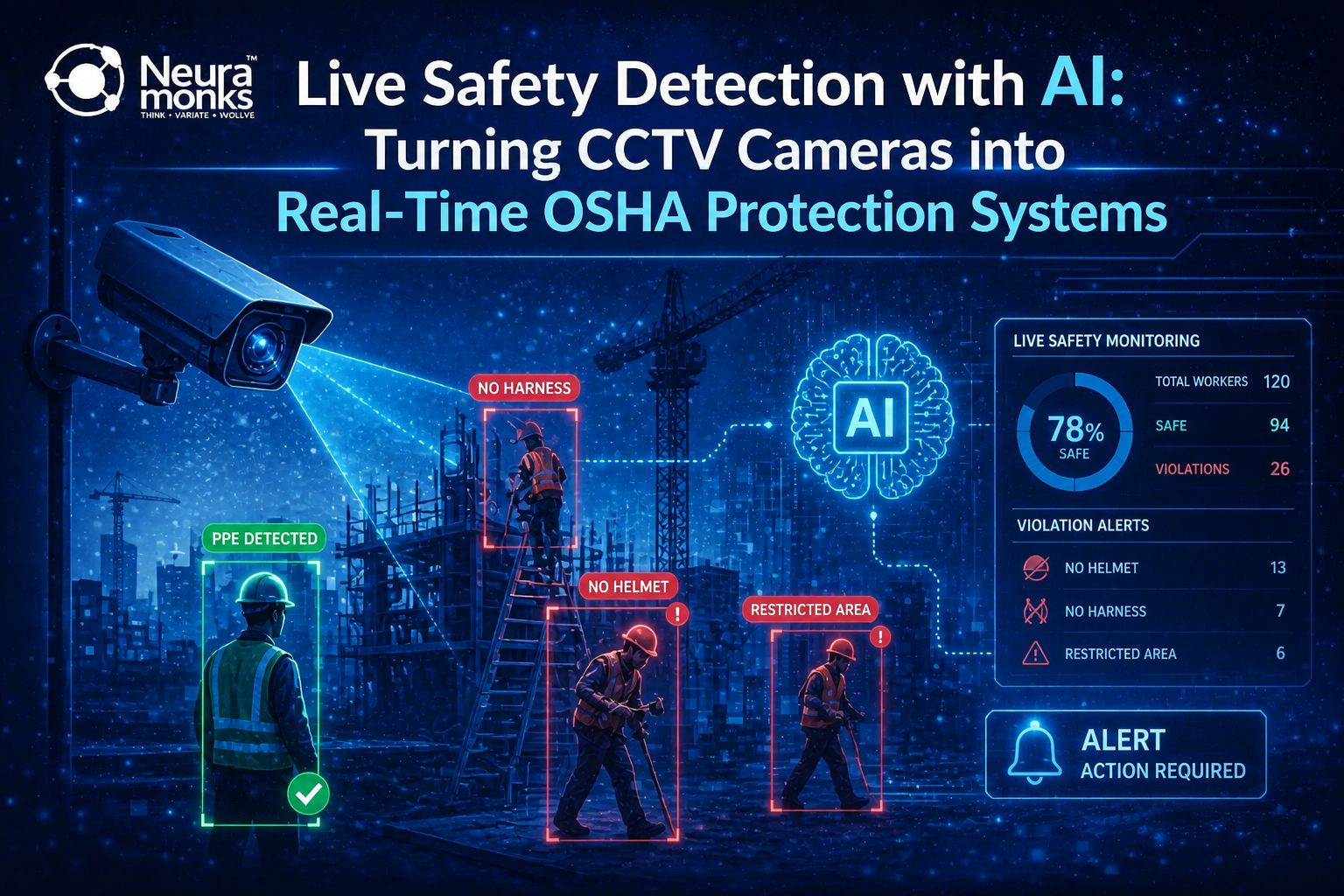 Live Safety Detection with AI Turning CCTV Cameras