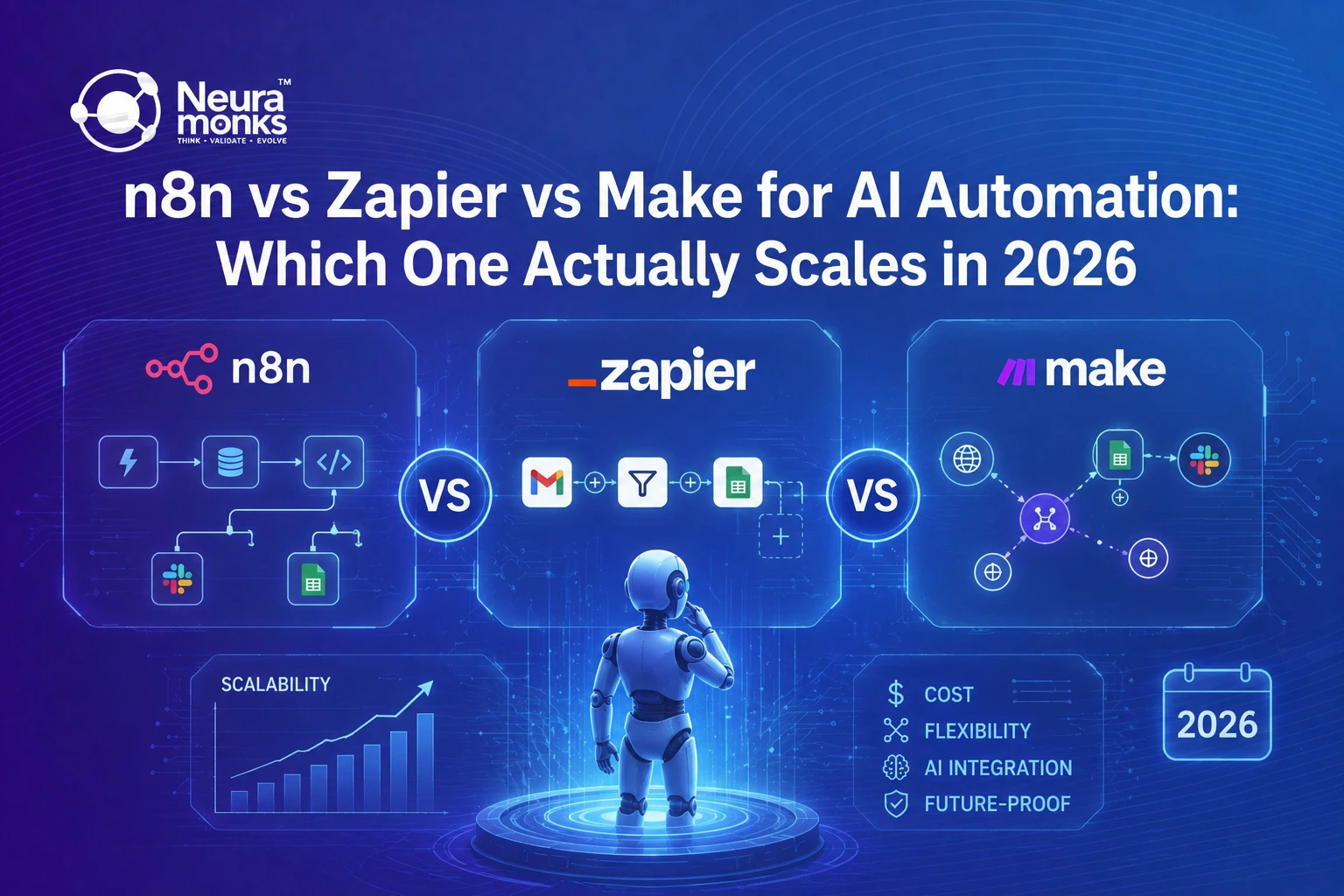 n8n vs Zapier vs Make for AI Automation