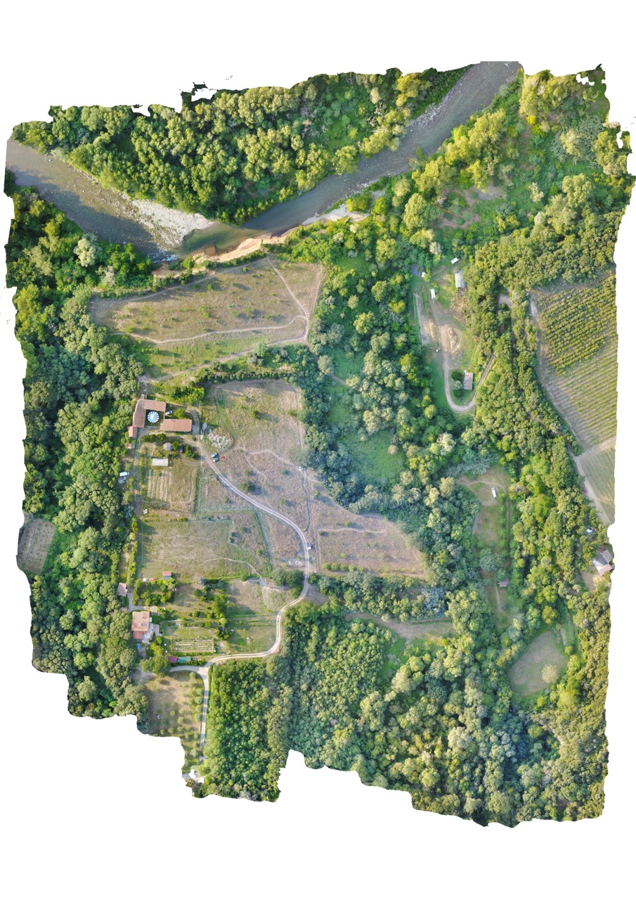 Vue aérienne du Mas Alavall