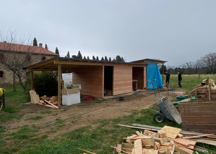 Extension de locaux pour le jardin potager du Mas Alavall.