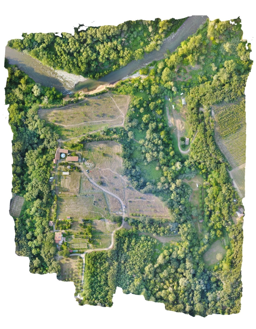 Vue aérienne du Mas Alavall