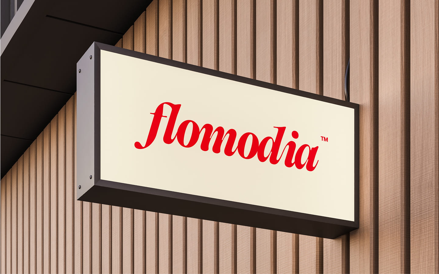 mockup du rebranding de flomodia par elias studio
