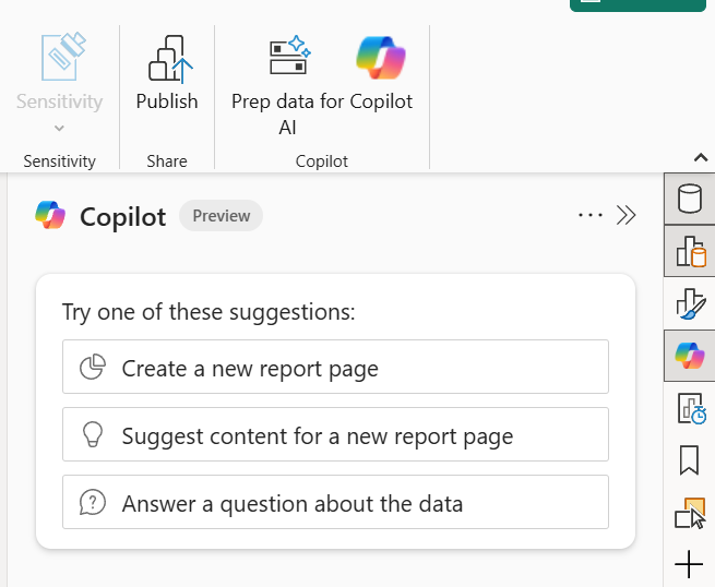 Copilot Panel in Power BI Desktop
