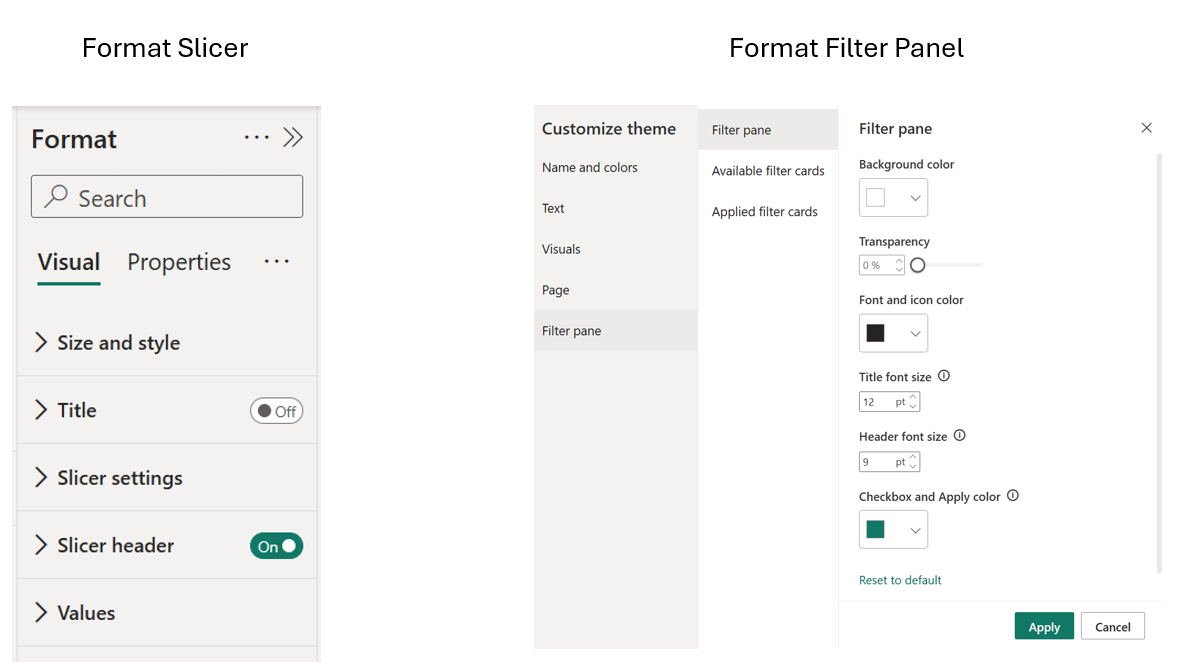 Formatting Slicer vs Filter