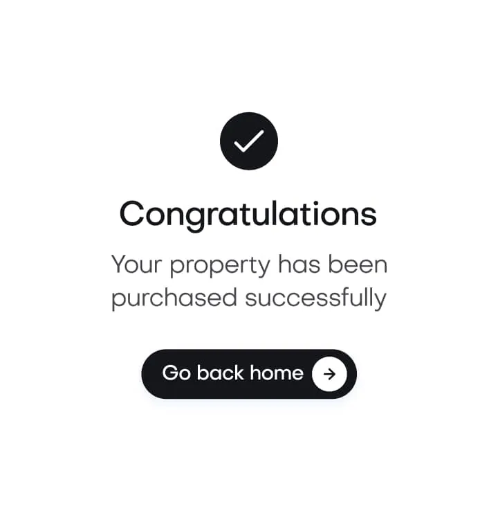 Purchase confirmation screen