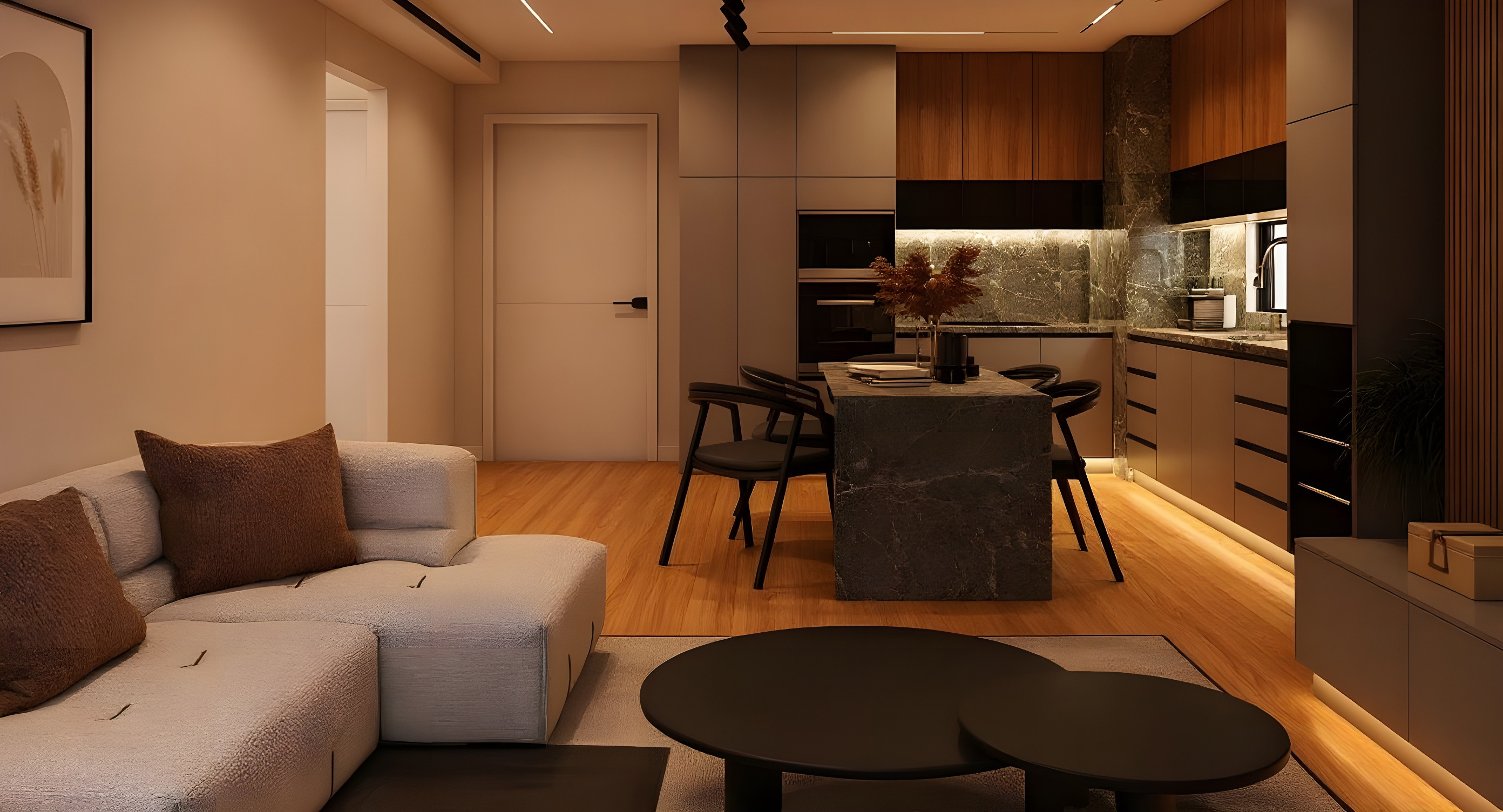 Living room new apartment in glyfada real estate 