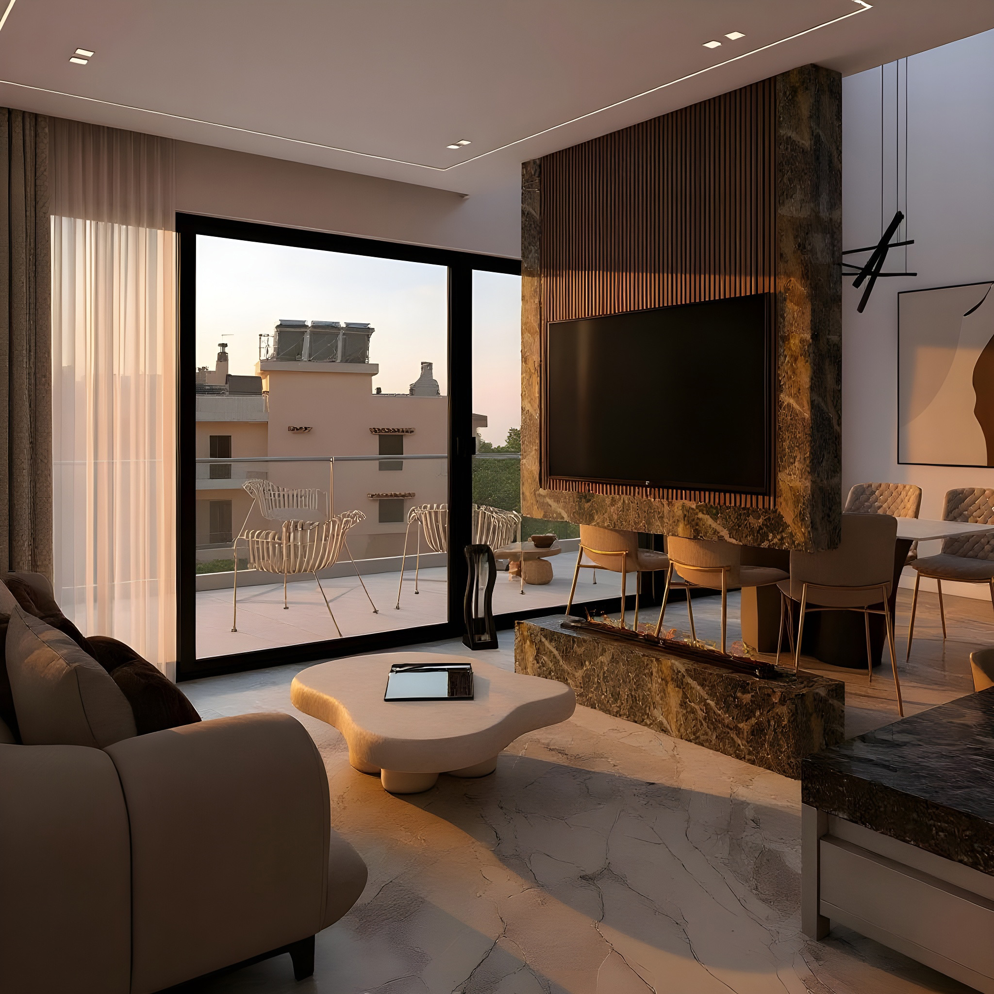 Glyfada Unit Living Room 