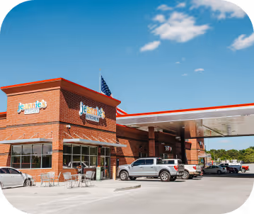 full shot of exterior of Jeannie's Kitchen located on 73rd and Pine Lake