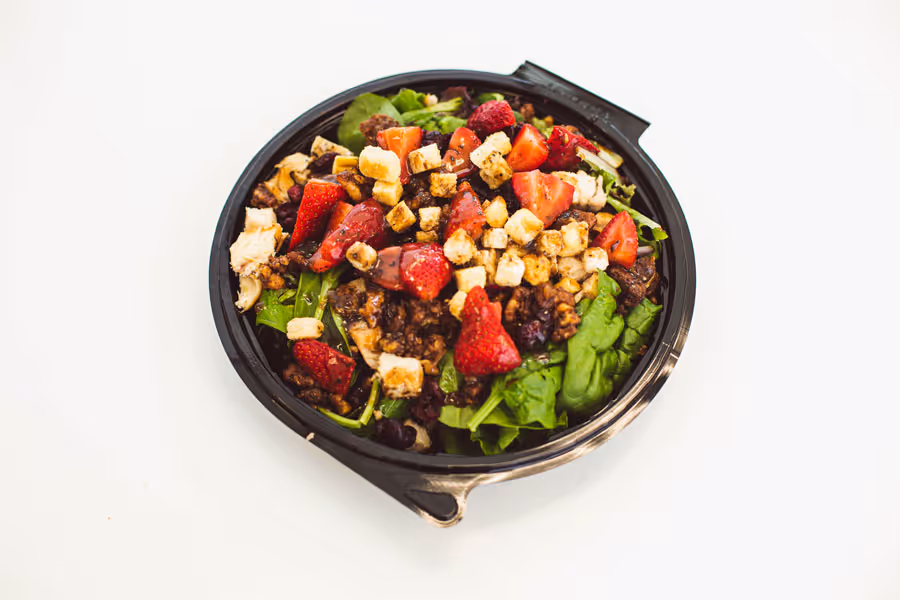 close up of a fruit salad