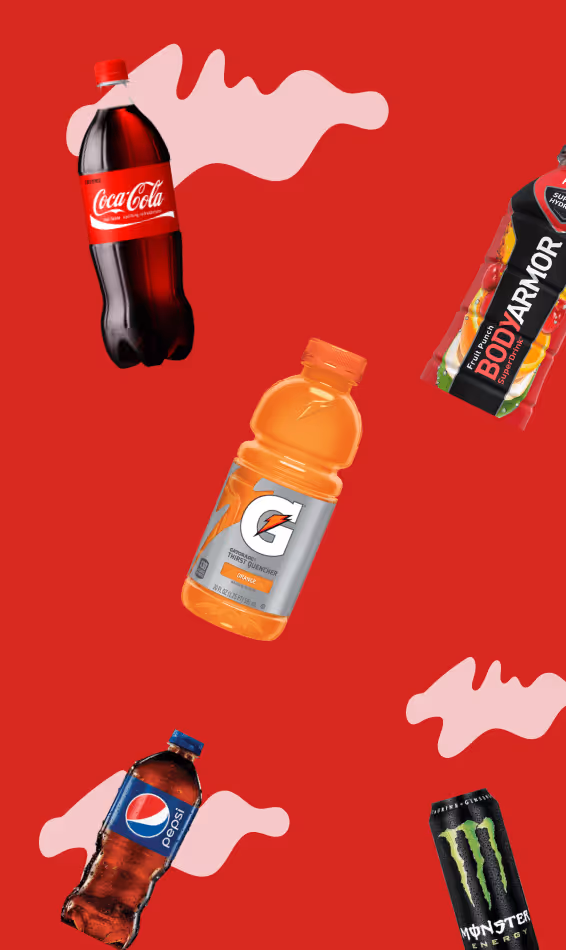 U-Stop promotions for their drinks savings feauturing some of their promos of drinks: coke, prime, monster energey, body armor, and. gatorade