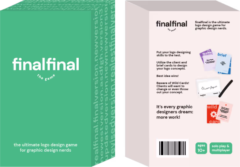 FinalFinal: The Game packaging mockup.