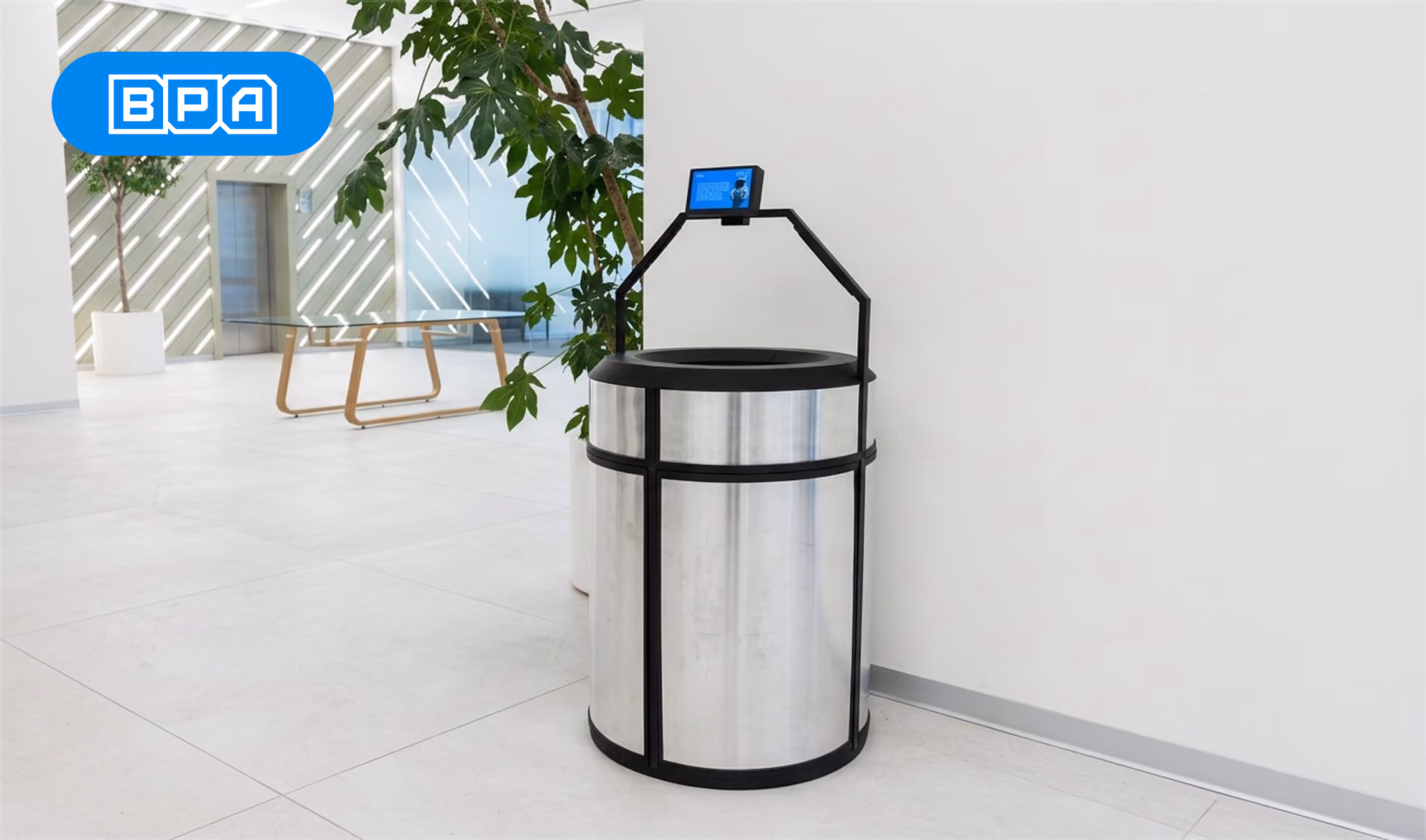 Умная урна BPA для автоматической сортировки отходов в офисе
