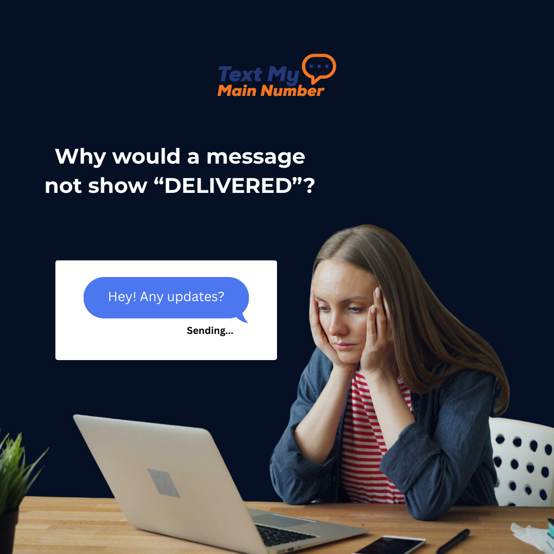 Frustrated customer waiting for a business text message that isn’t showing as delivered.