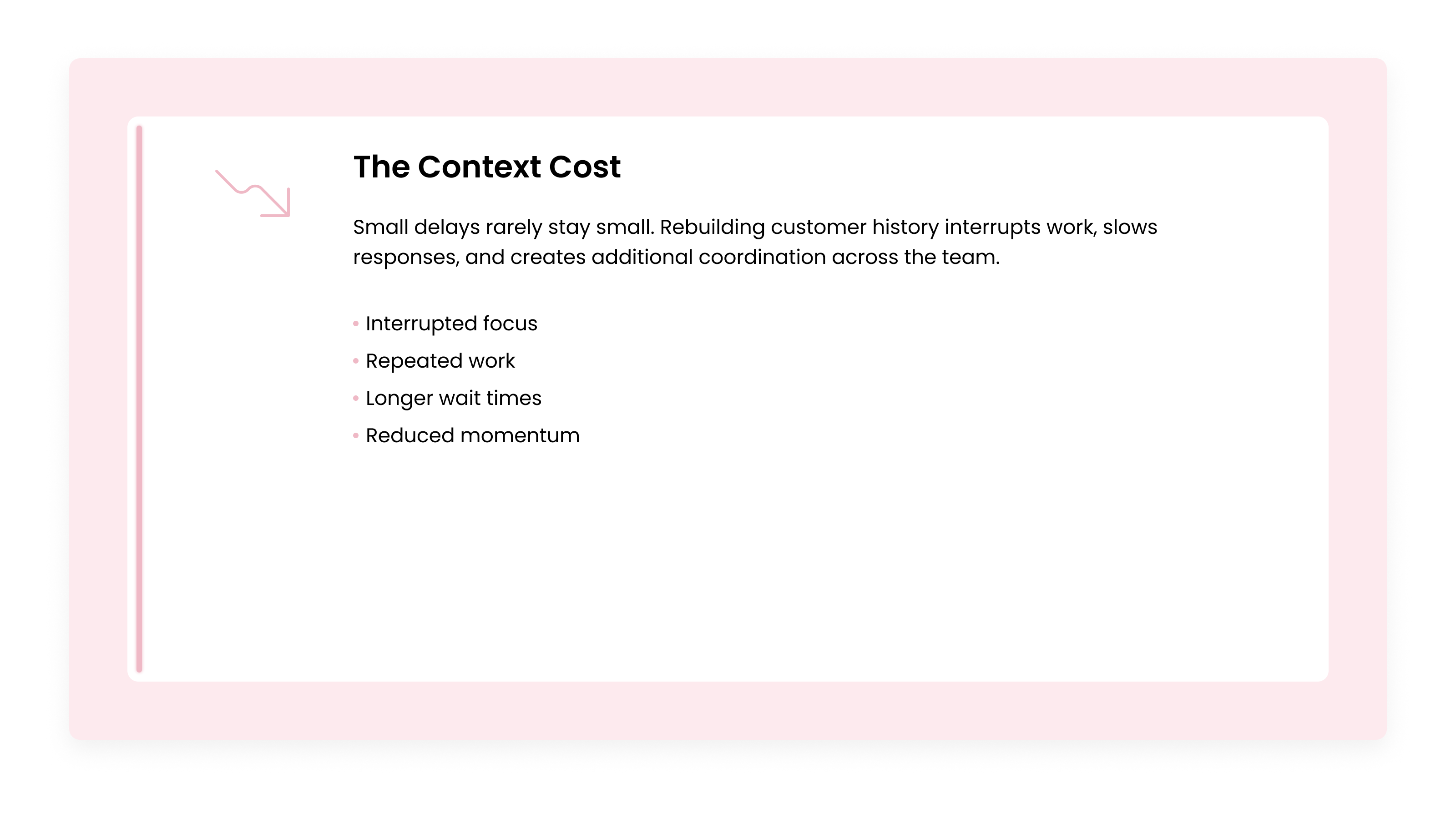 Hidden costs of rebuilding customer context