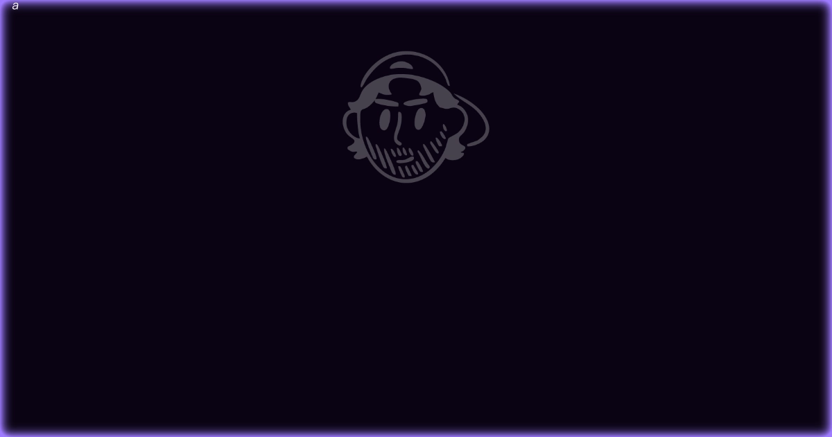 affiche fond noir contour mauve logo blanc assombri