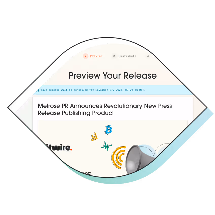 A stylized screenshot of the Bitwire release preview.
