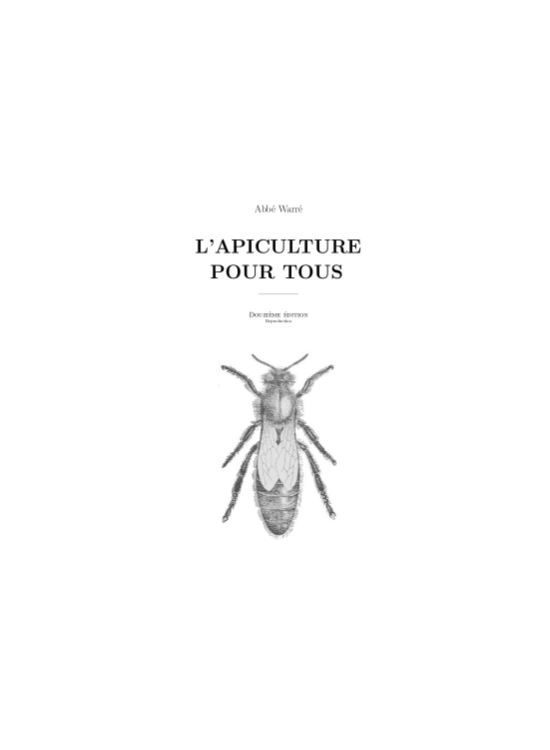 Couverture l'Apiculture pour tous, de l'Abbé Warré