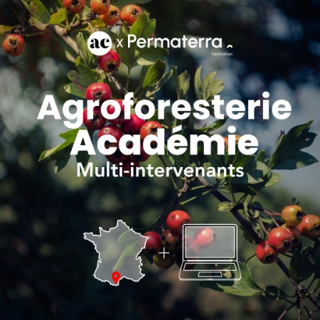 Image mettant en avant la formation agroforesterie académie avec multi-intervenants. 