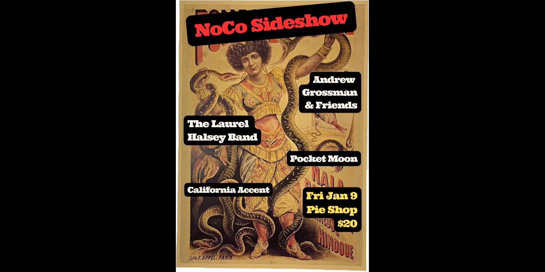 Andrew Grossman & Friends w/ The Laurel Halsey Band, Pocket Moon, California Accent