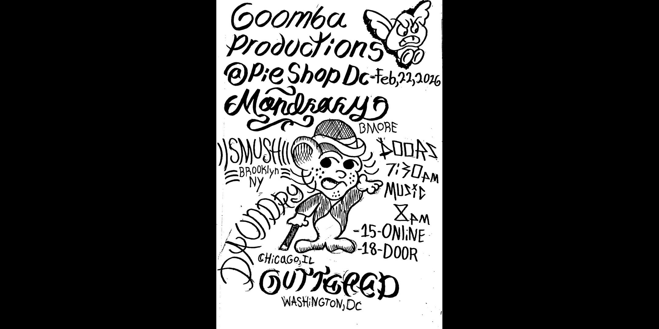 Mondrary w/ Smush, Daundry, Guttered