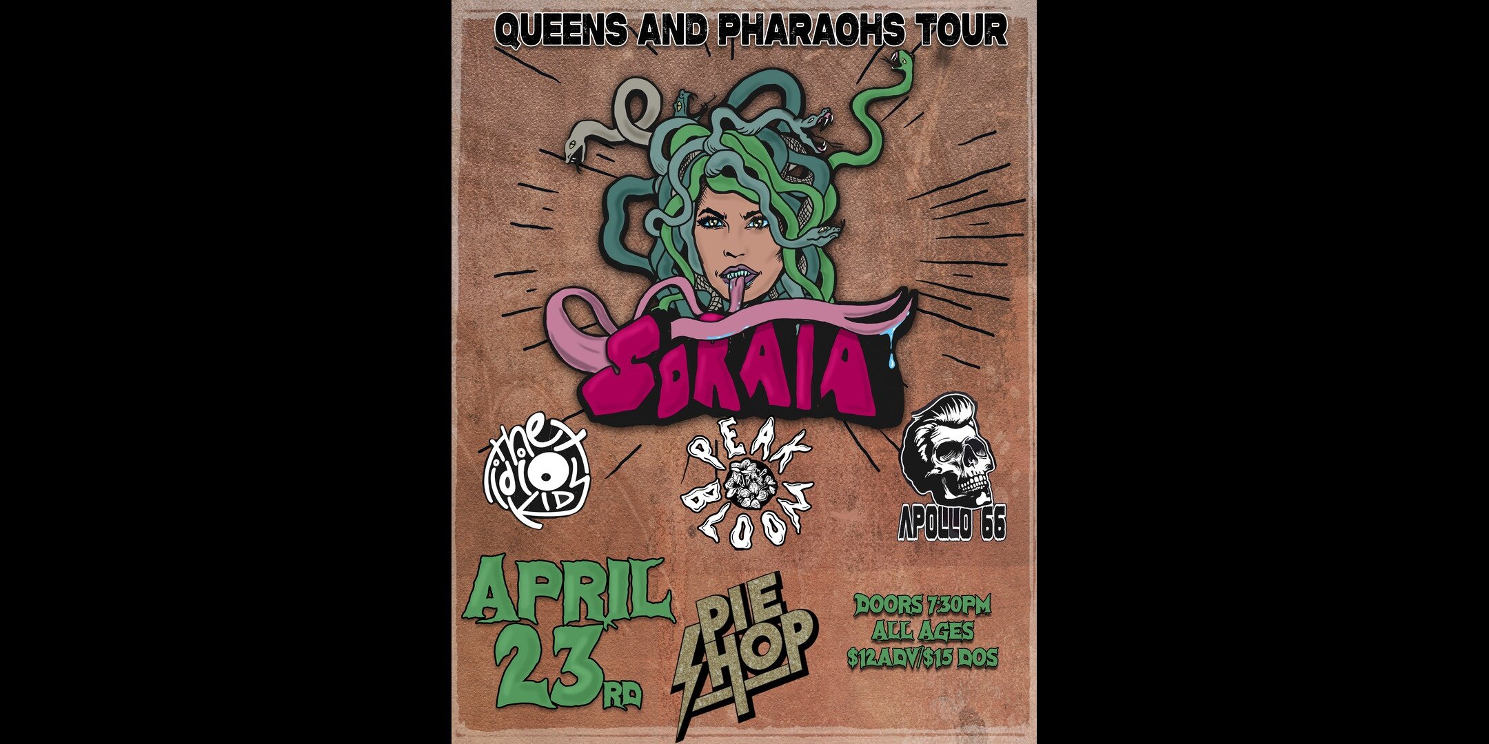 Soraia w/ Peak Bloom, Apollo 66, The Idiot Kids