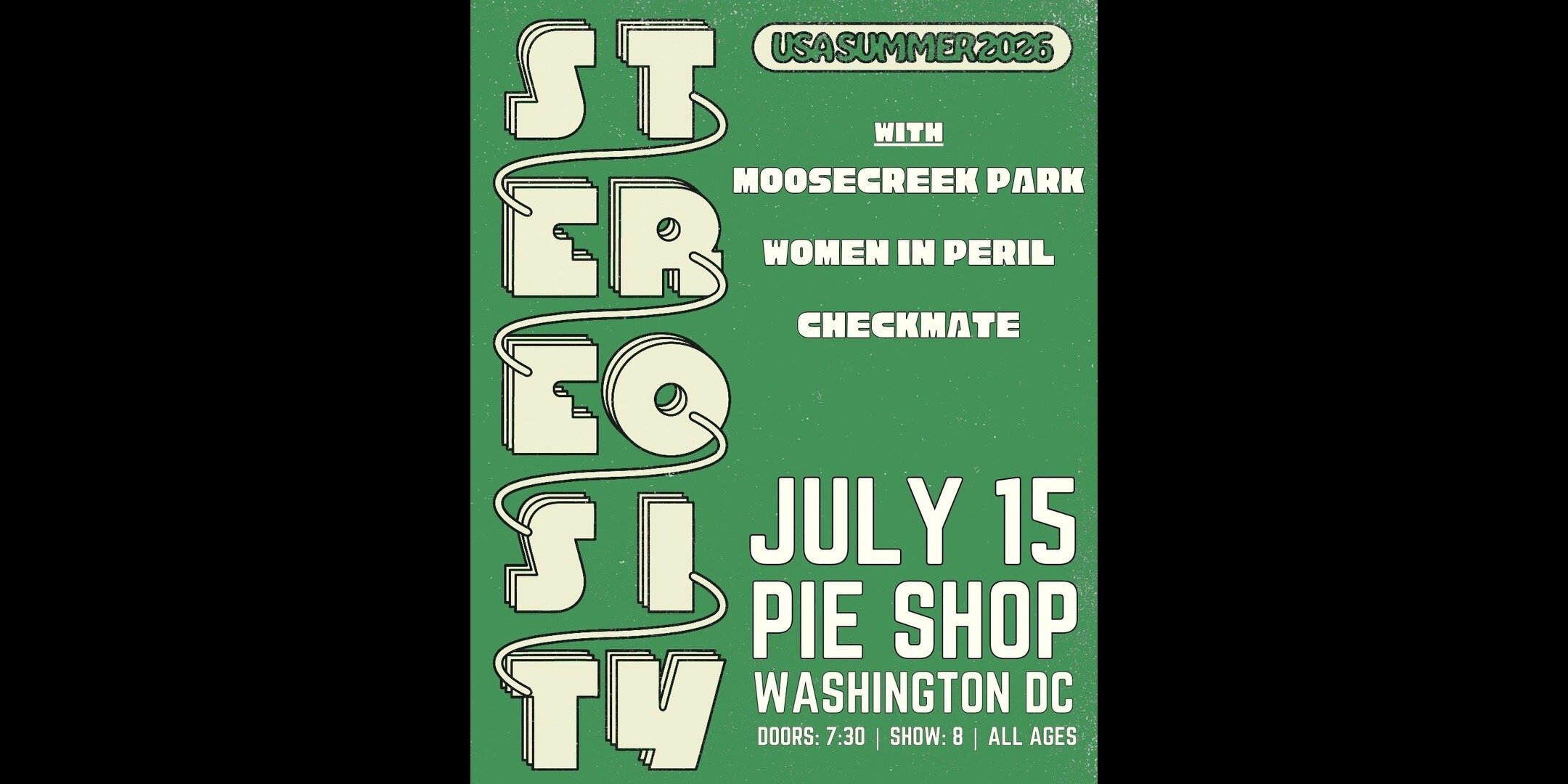 Stereosity w/ MooseCreek Park, Women in Peril, Checkmate