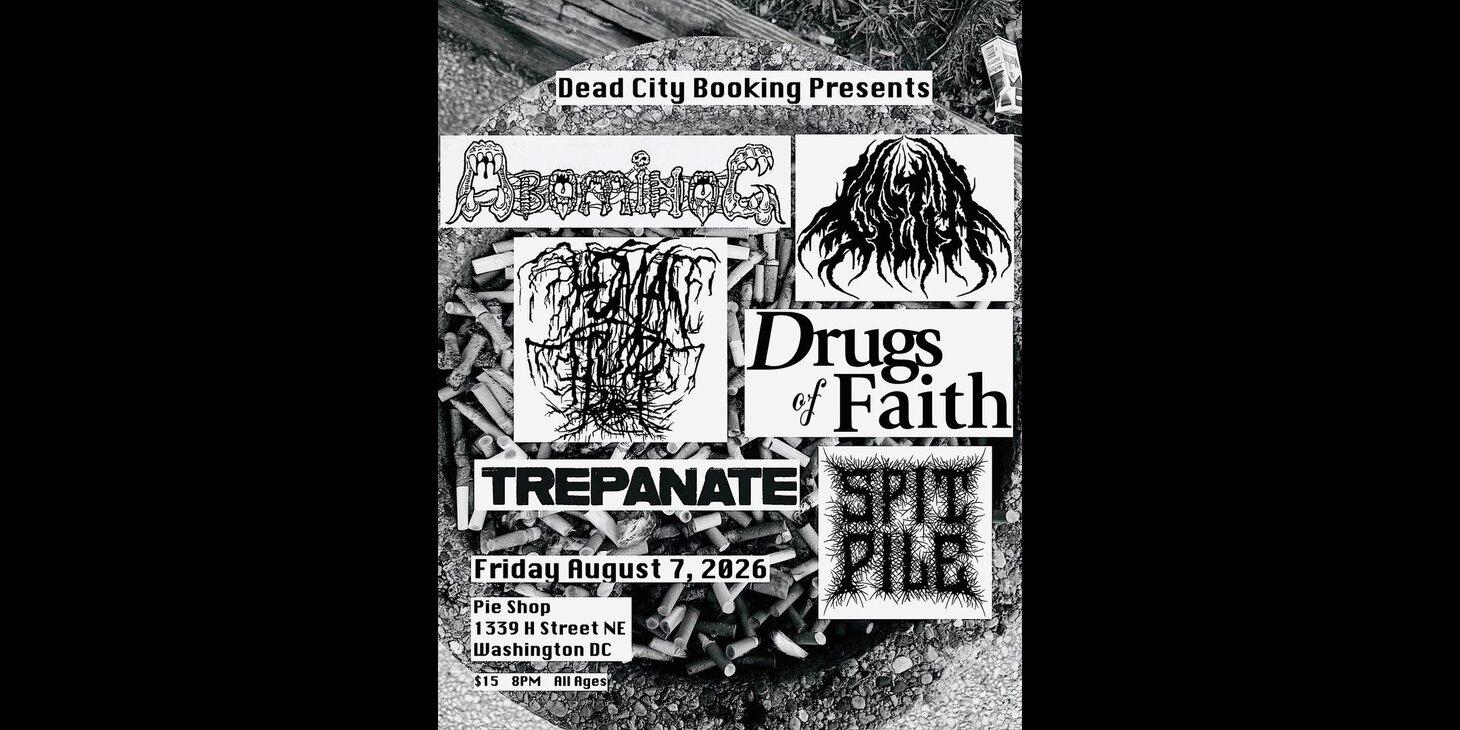 Abominog w/ Goetia, Human Fluid Rot, Drugs of Faith, Trepanate, Spit Pile
