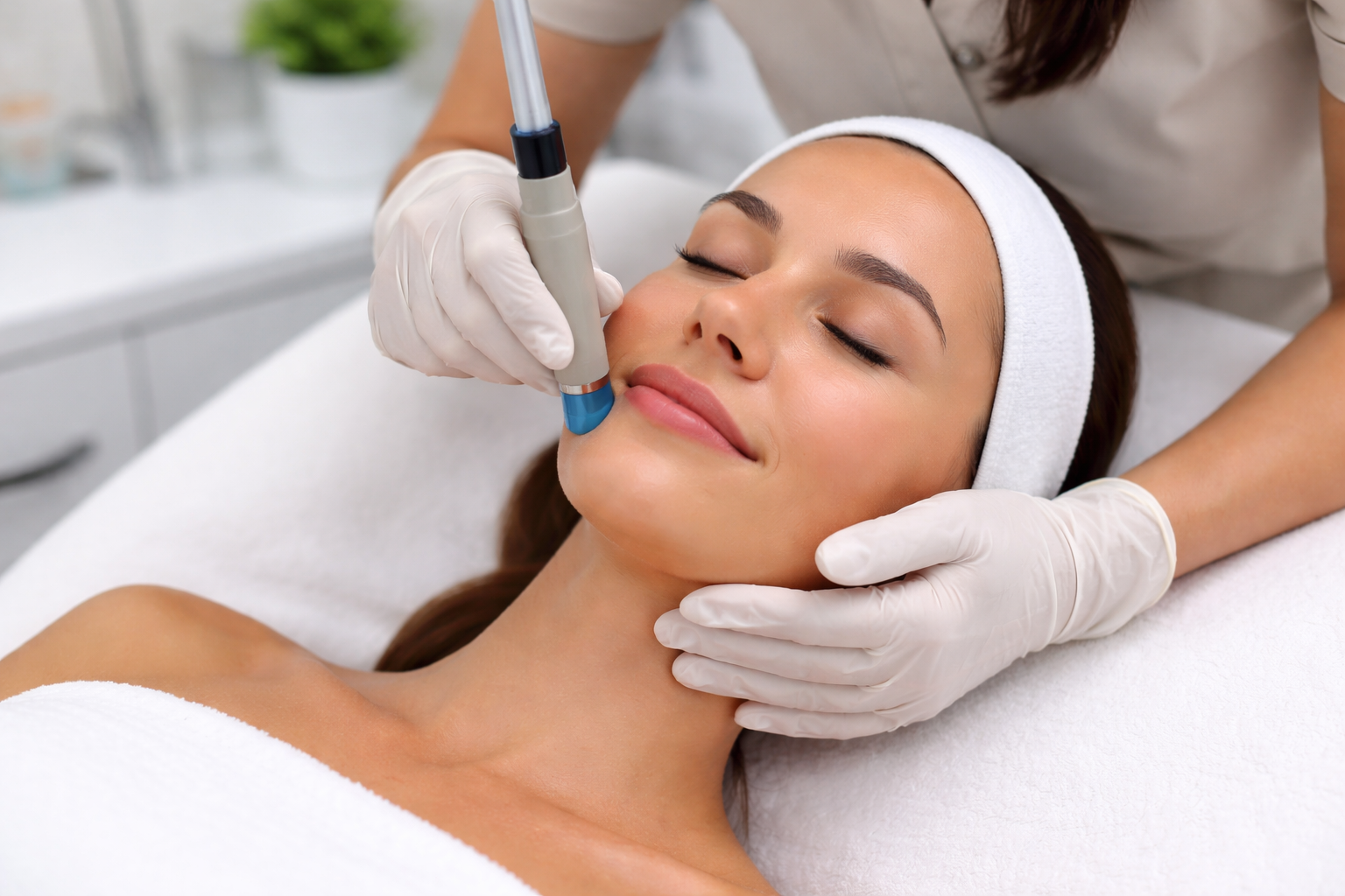 Hydrafacial treatment improving skin hydration and glow at Slae Aesthetics in Tampa, Florida.