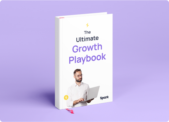 Book mockup on purple background
