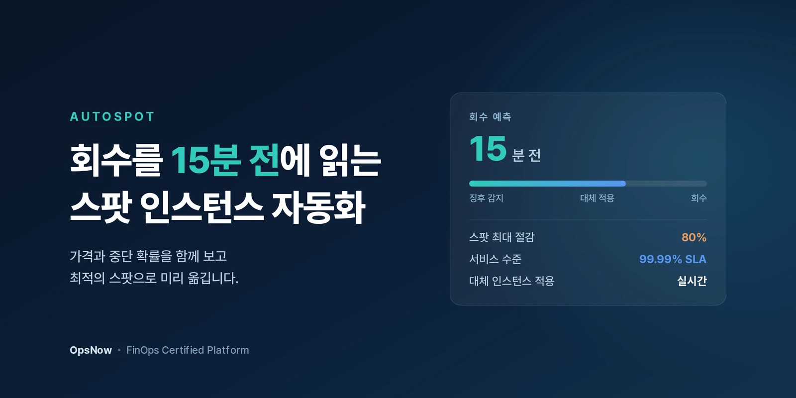 회수를 15분 전에 읽는 스팟 인스턴스 자동화 AutoSpot 배너