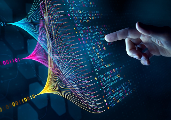 Graphic showing quantitative analysis and systematic digital asset strategies.