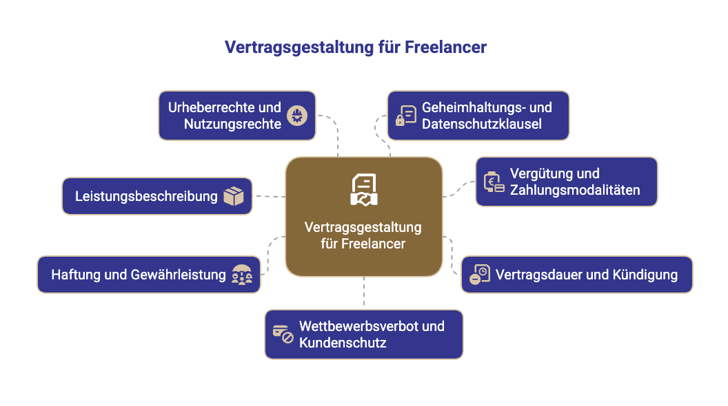 Bestandteile eine Vertrages für Freelancer