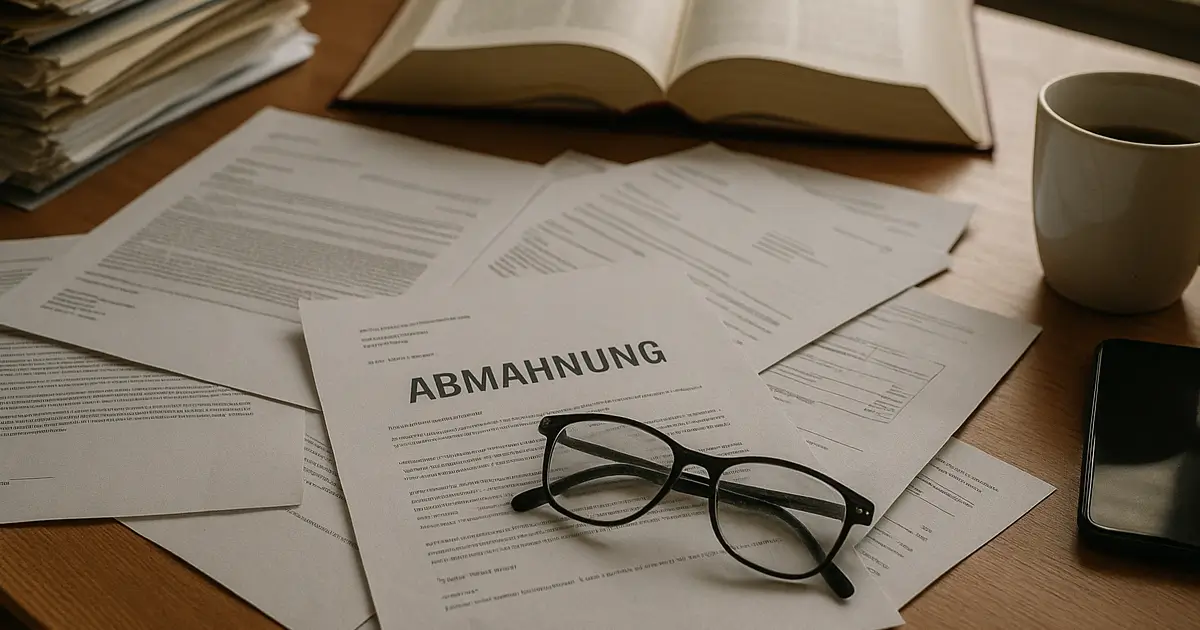 Markenrechts-Abmahnung auf dem Schreibtisch
