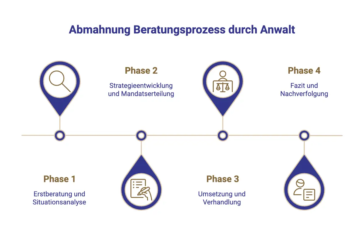 Abmahnung Anwalt Beratungsprozess