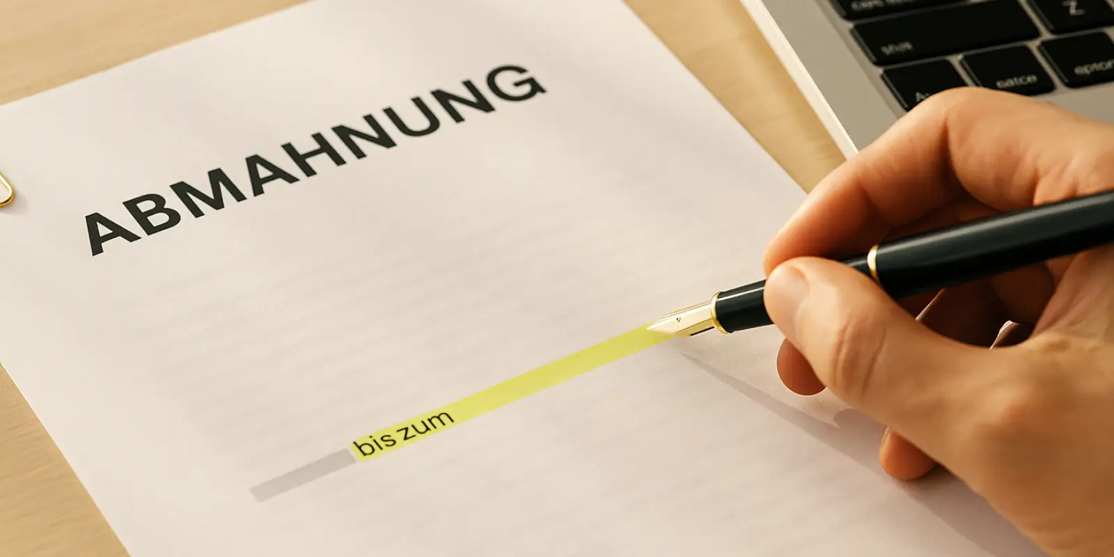 Abmahnung Fristen Symbolisches Foto