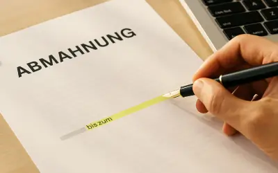 Abmahnung Fristen Symbolisches Foto