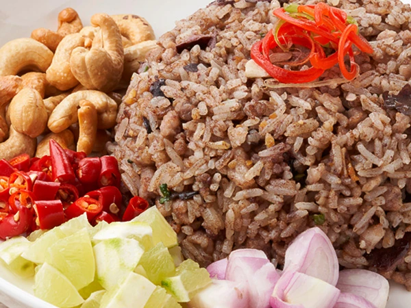 เมนูโต๊ะจีน ข้าวผัดหนำเลี๊ยบหมูสับทรงเครื่อง
