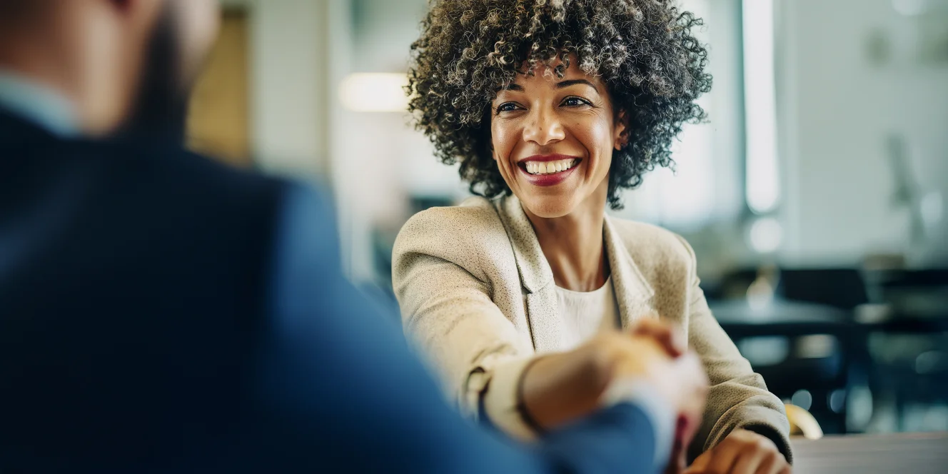 Woman listening with headphones