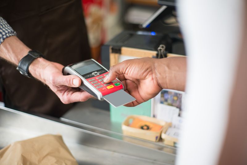 Returning customer shopping online from home