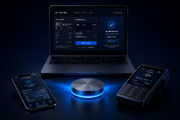Shopping online and paying by card on a laptop