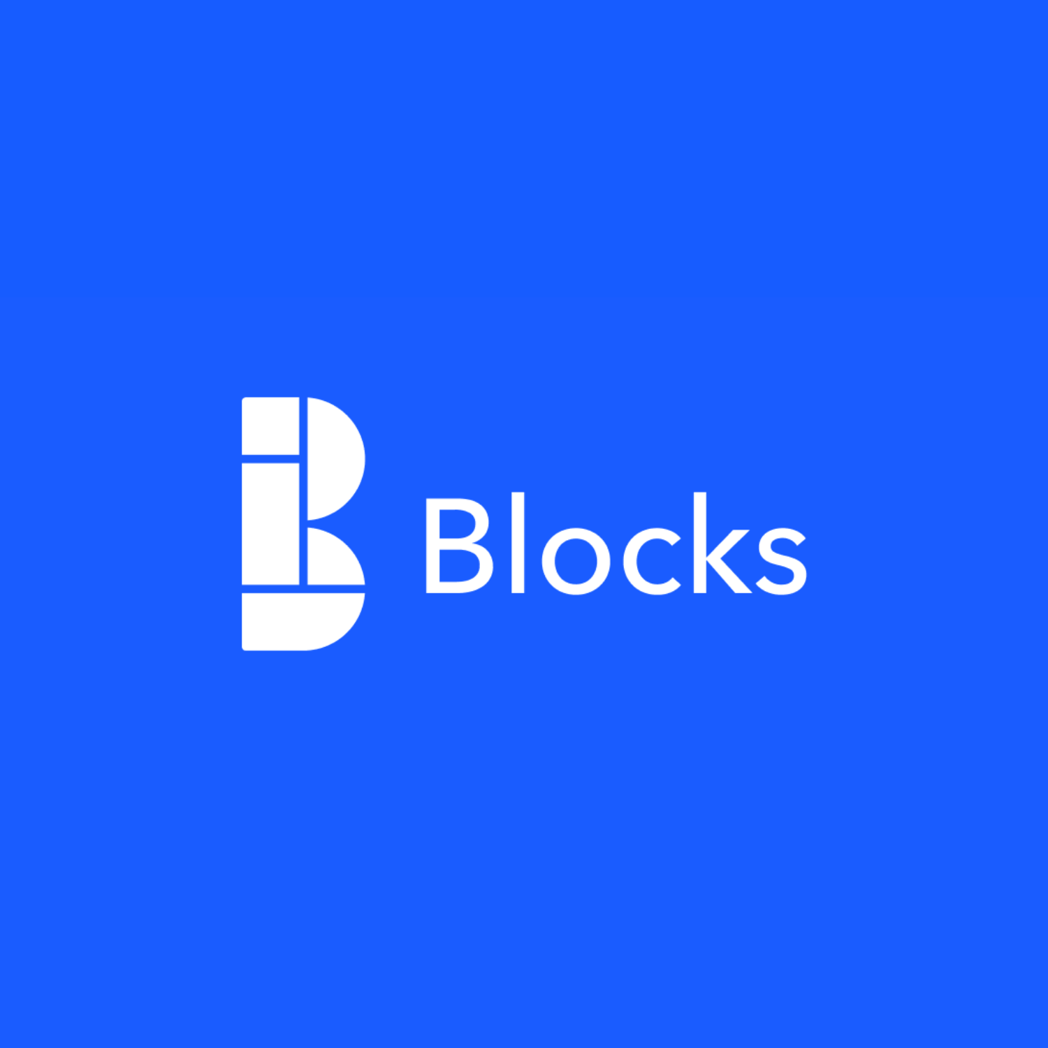 Blocks company logo with a stylized letter B made of geometric shapes on a blue background.