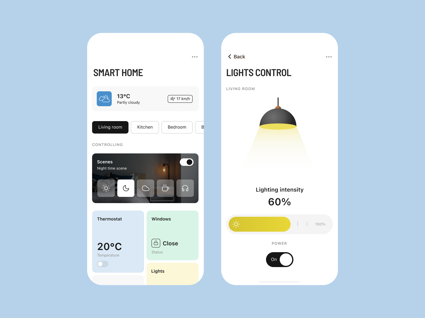 IoT device controls in the Spaceflow tenant app