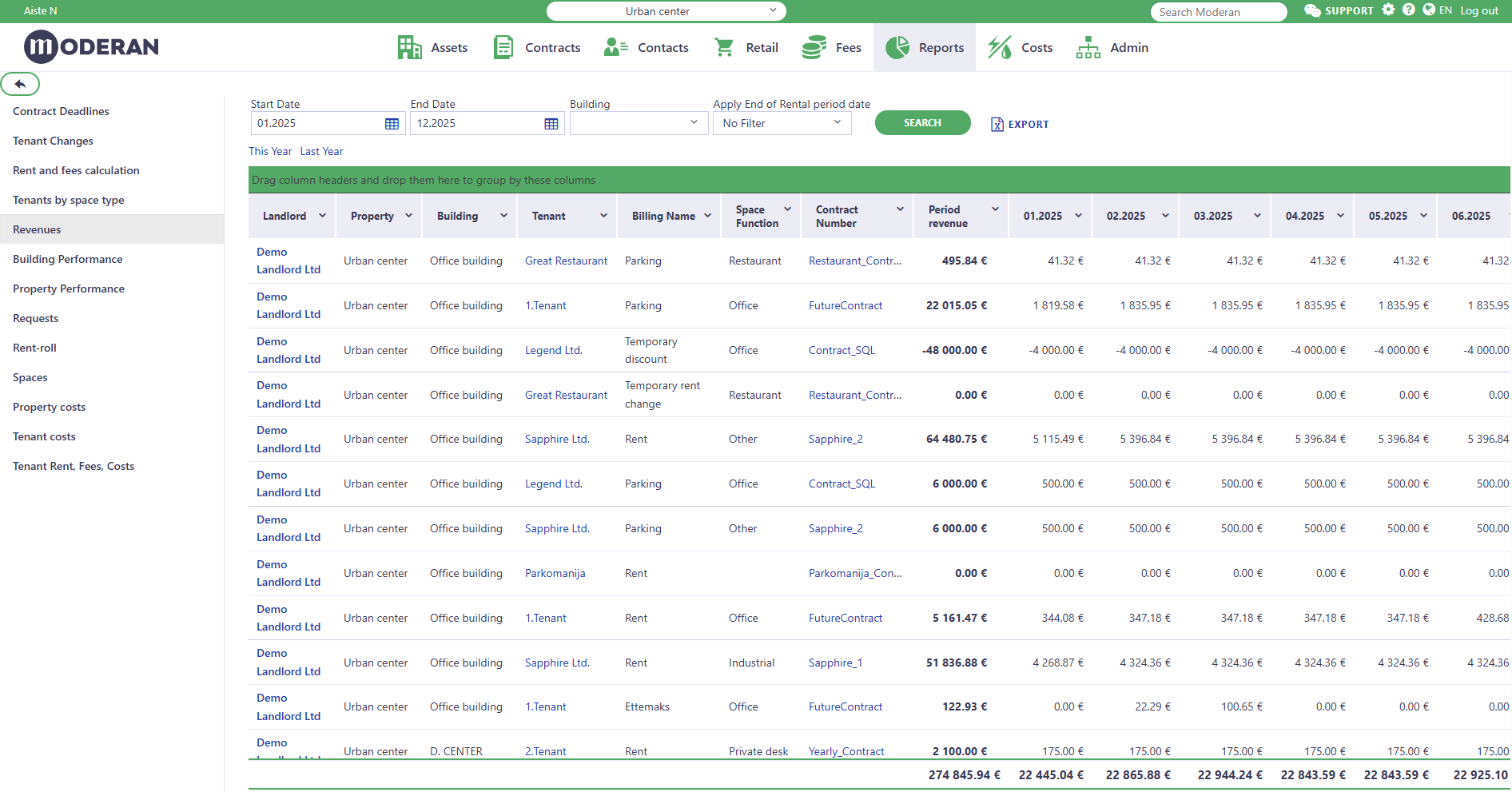 moderan lease admin dashboard