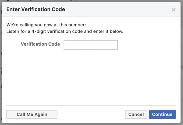 Step 5a: Phone verification code