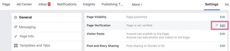 Step 3: Page Verification Edit