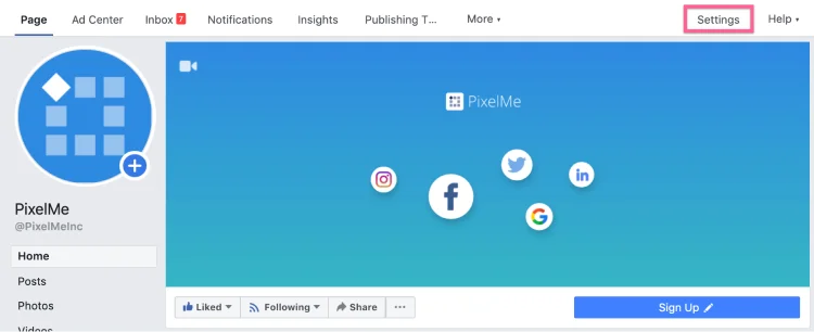 Step 2: Page Settings